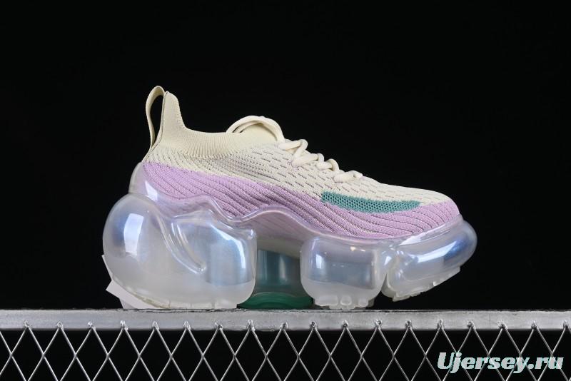 Grounds Big Bubble High Platform Sneakers in Cream Lilac - AJE5