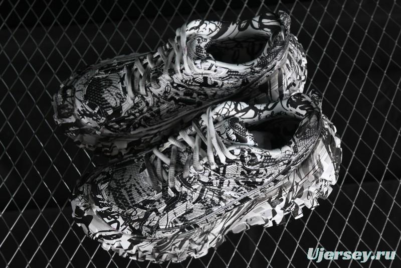 Balenciaga Defender Rubber Platform Sneakers Low-Top Tank Tread Tire Design Outdoor Casual Sports Running Shoes - W2RG19010