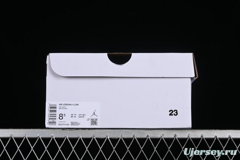 Nike Air Jordan 1 Low AJ1 White Grey Low-Top Lifestyle Basketball Shoes - DC0774-103