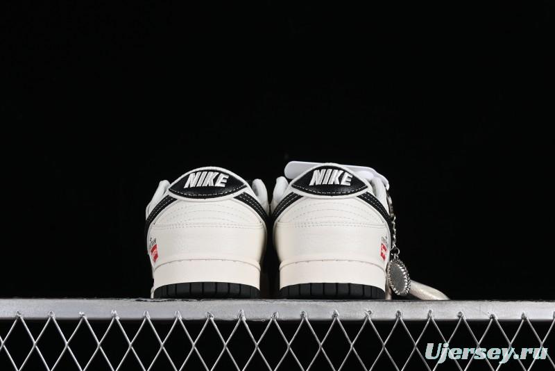 Nike Supreme x SB Dunk Low Stone Island Collaboration - Beige Black Starry Sky Anniversary Custom Low-Top Casual Skate Shoes - BB9866-003