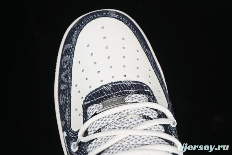 Nike Air Force 1 '07 Low Levi's Collaboration Light Blue Denim Drawstring Casual Sneakers - SJ1198-900