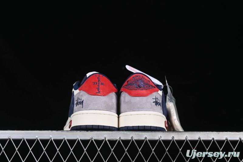 Nike Travis Scott x Fragment Design x Air Jordan 1 Low OG SP AJ1 Retro Sneakers - SJ2068-141