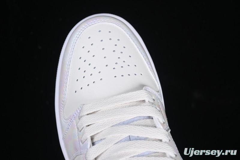 Nike Air Jordan 1 Low "Year of the Snake 2025" Retro Basketball Shoes with Pearl Iridescent Finish - HF4080-001