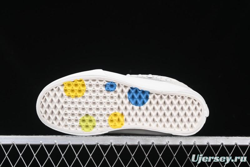 Vans Knu Skool Pearl White Grey Low Top Casual Skate Shoes - VN0007QDBGE