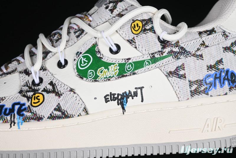 Nike Air Force 1'07 Low Hip Hop MLB Casual Lace-Up Sneakers - BD0077-333
