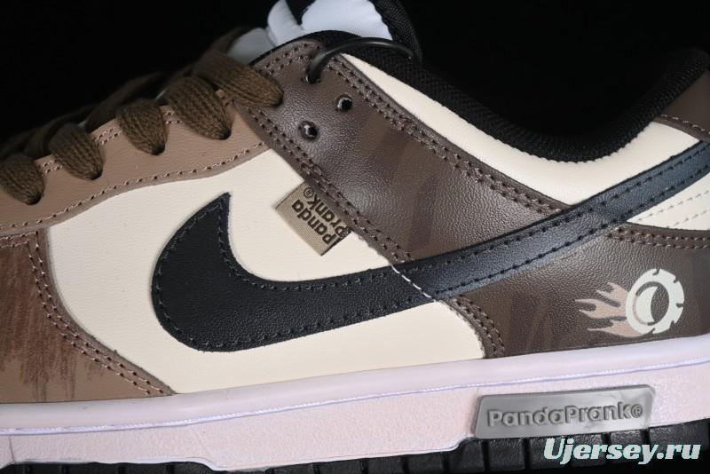 Nike Dunk Low Panda Prank Street Racing Electro Rust Distressed SB Strap Low-Top Casual Sneakers - DD1391-100
