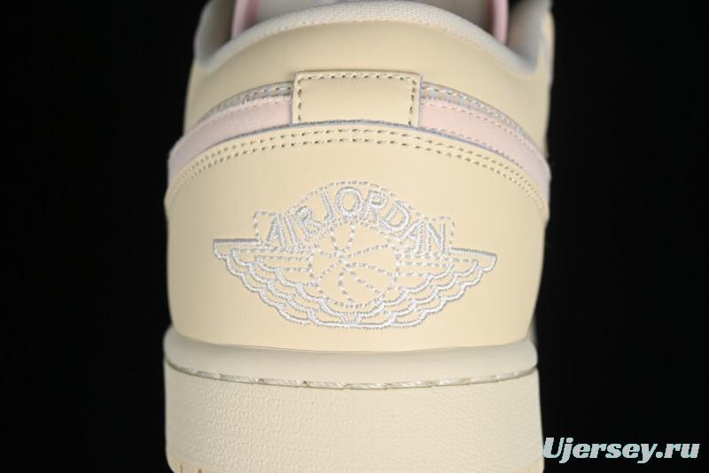 Nike Air Jordan 1 Low AJ1 Khaki Pink Low-Top Lifestyle Basketball Shoes - FQ1925-100