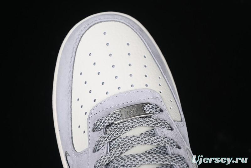 Nike Air Force 1 '07 Low Stussy Collaboration - Pig Grey Swoosh Low-Top Casual Sneakers - XZ3318-066