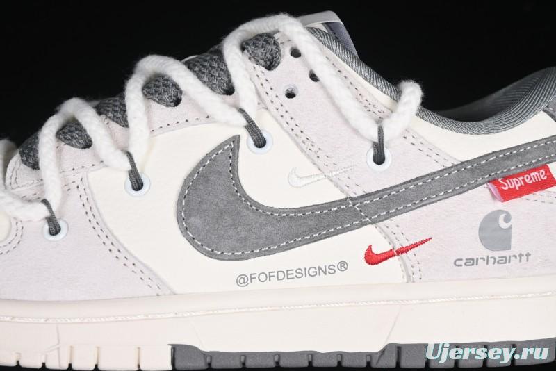 Nike SB Dunk Low Carhartt x Supreme Collaboration Anniversary Edition Customized Low-Top Casual Skate Shoes - YX5066-239