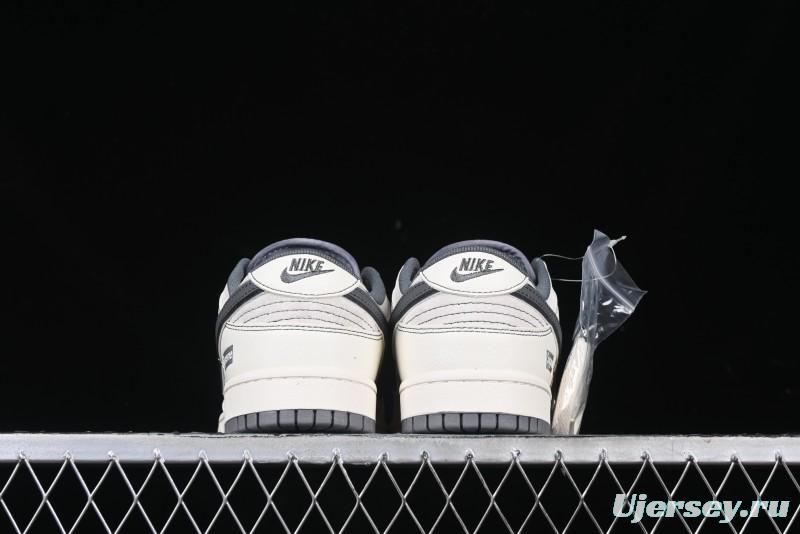 Nike SB Dunk Low Supreme Anniversary Customized Casual Skate Shoes with Double Mini Swoosh - XX3168-303