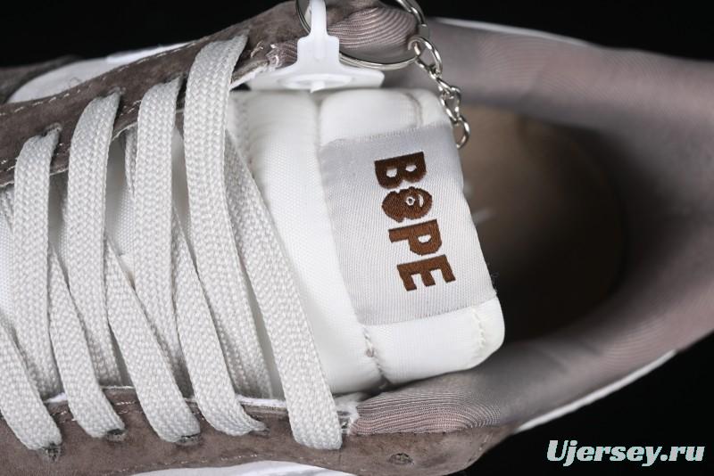 Nike Air Force 1 '07 Low Bape Collaboration Brown White Swoosh Low-Top Casual Sneakers - KK1988-035