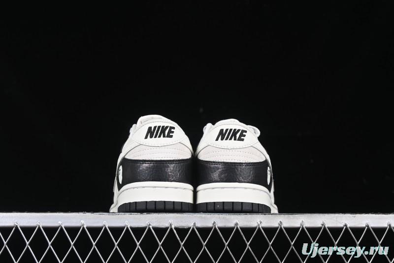 Nike SB Dunk Low BAPE Collaboration Splatter Pig Eight White Hook Anniversary High-End Custom Low-Top Casual Sneakers - DJ2024-053