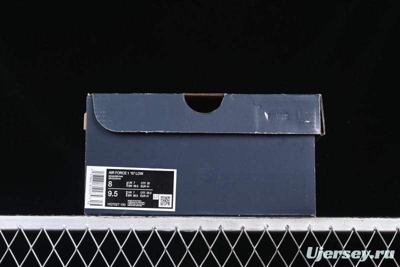 Nike Air Force 1 '07 Low Casual Sneakers with Full-Length Air Cushion - HQ7027-100