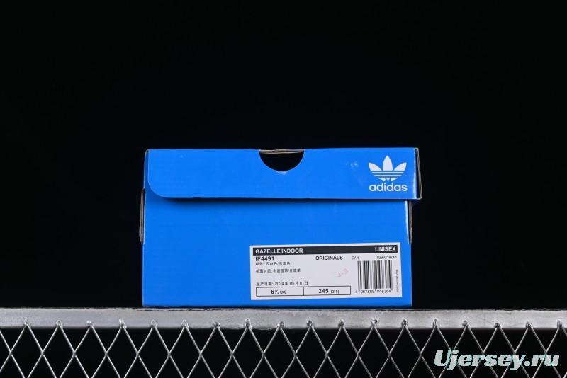 Adidas Gazelle Indoor Originals Retro Casual Slip-Resistant Wear-Resistant Low-Top Skate Shoes - IF4491