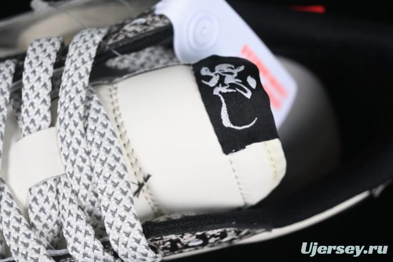 Nike Travis Scott x Fragment Design x Air Jordan 1 Low OG SP AJ1 Snake Year Limited Python Texture Low-top Casual Sneakers - SJ2068-144