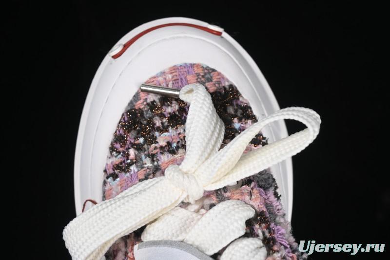 SMILEREPUBLIC SMILE Canvas Sneakers with Cut Wool Fringe and Unique Weaving - G.D4