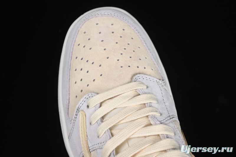Nike Travis Scott x Air Jordan 1 Low OG AJ1 Reverse Swoosh Collaboration Sneakers - DM7866-812