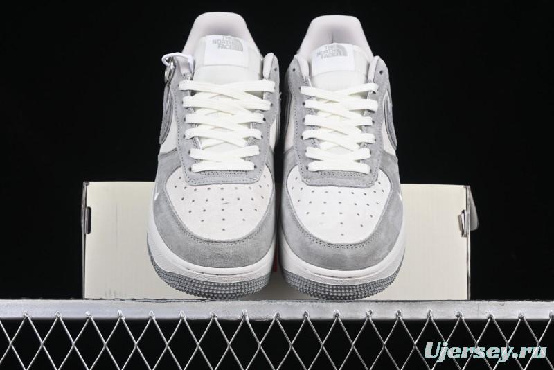 Nike Air Force 1'07 Low The North Face Collaboration Pig Grey Snake Print Low-Top Casual Sneakers - DF0188-027