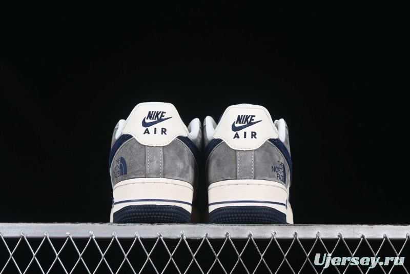 Nike Air Force 1 '07 Low The North Face Collaboration Beige Grey Navy Swoosh Casual Sneakers - XZ6188-975