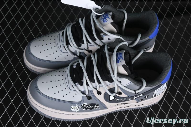 Nike Air Force 1 '07 Low British Blue Cat Casual Lace-Up Sneakers - KS6896-333