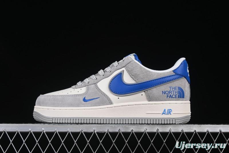 Nike Air Force 1 '07 Low The North Face Collaboration Grey Blue Swoosh Casual Shoes - XZ6188-745