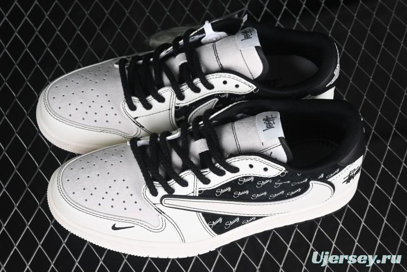 Nike Travis Scott x Fragment Design x Air Jordan 1 Low OG SP AJ1 Low Top Casual Sneakers - SJ2068-121