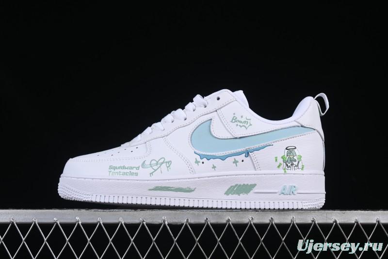 Nike Air Force 1'07 Low "Octopus Brother" SpongeBob Comic Series Squidward Middle East Casual Sneakers - FB8971-060