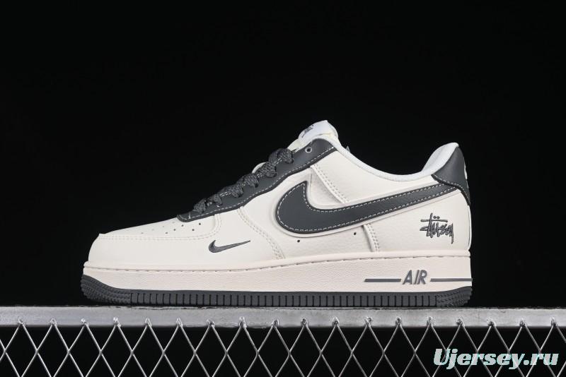 Nike Air Force 1 '07 Low Stussy Collaboration Granite Grey Low-Top Casual Sneakers - XZ6188-226