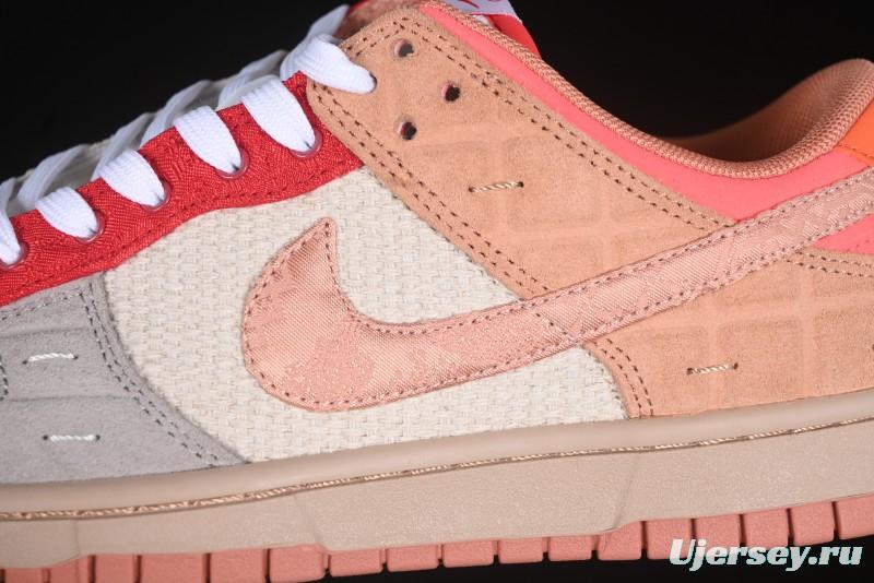 Nike Clot x Dunk Low SB 'What The' Casual Sneakers with Silk, Terracotta, and Holographic Elements - FN0316-999