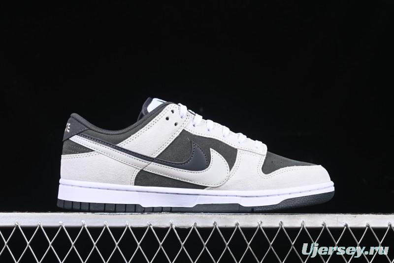 Nike Dunk Low 85 Double Swoosh Series White Grey Panda SB Low Top Casual Skate Shoes - HV1800-101
