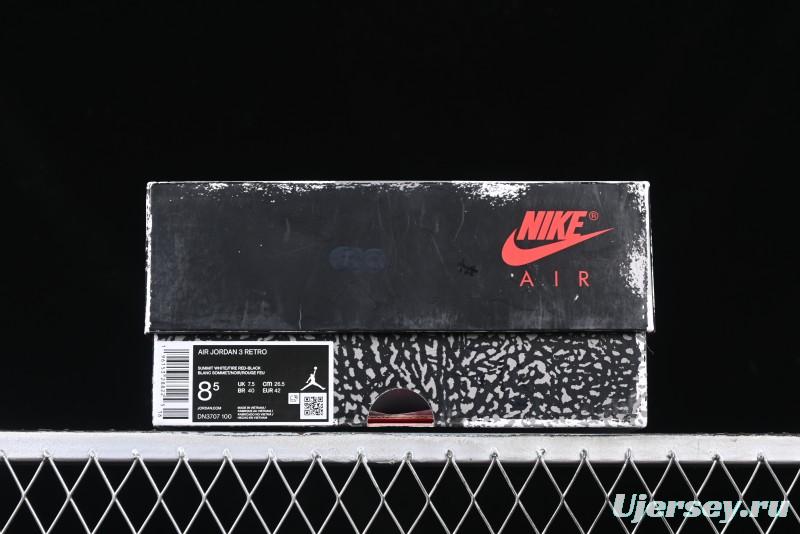 Nike Air Jordan 3 Retro White Cement Reimagined Basketball Shoes - DN3707-100