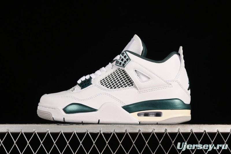 Nike Air Jordan 4 Retro Sneakers with Oxidized Green Accents and Visible Air Cushion - AQ8138-103
