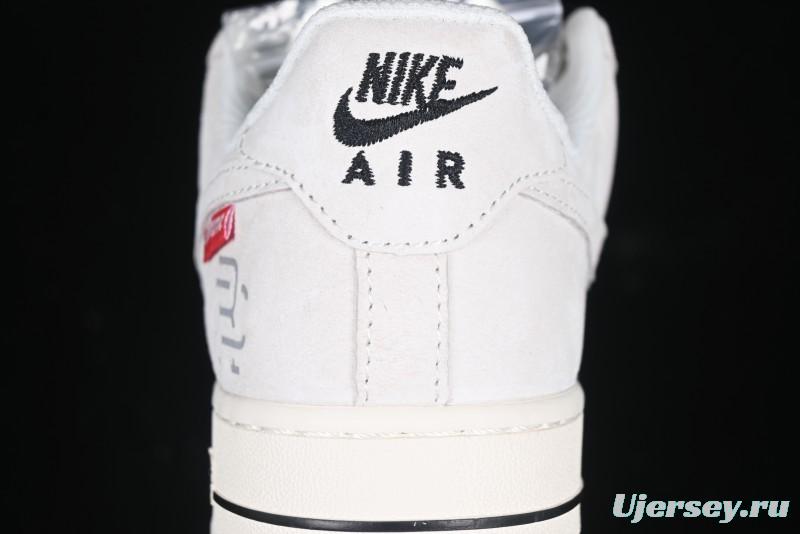 Nike Air Force 1 '07 Low Supreme Champion Collaboration Off-White Mini Swoosh Casual Sneakers - SJ6698-020