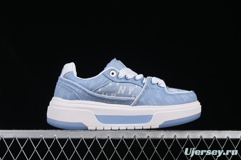 New York Yankees Chunky Liner Mid Denim Monogram Platform Sandals - 3ASXD065N50BLS