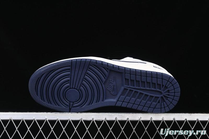 Nike Air Jordan 1 Low Supreme Collaboration - Shadow Swoosh Custom Retro Basketball Shoes - XX3318-368