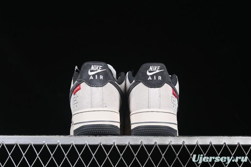 Nike Air Force 1 '07 Low Champion Collaboration Dual-Tone Grey Swoosh Triple Mini Swoosh Low-Top Casual Sneakers - SJ6698-022