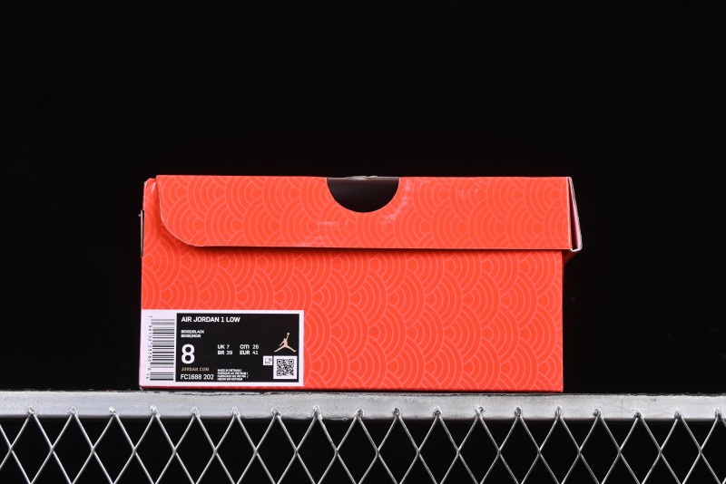 Nike Air Jordan 1 Low Retro Basketball Shoes with Custom Stussy Grey Snake Design - FC1688-202