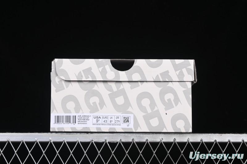 Nike Travis Scott x Fragment Design x Air Jordan 1 Low OG SP AJ1 Retro Sneakers with Unique Collaboration Details - XZ5158-002