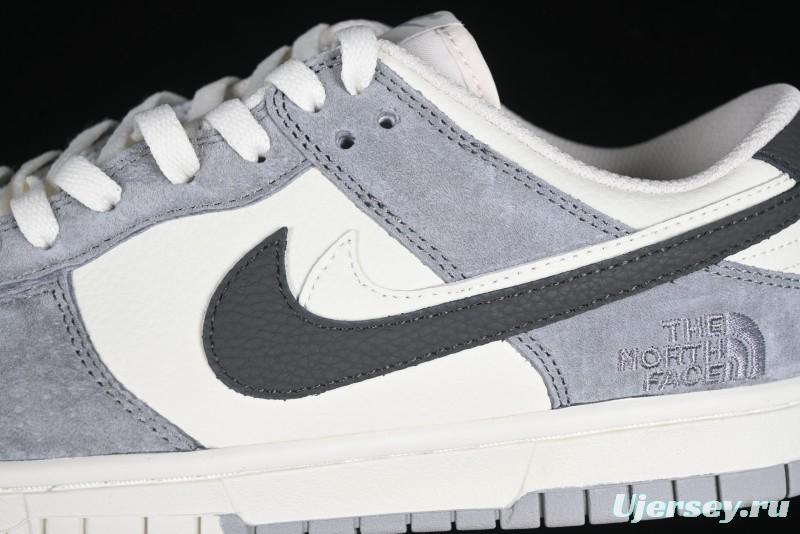 Nike SB Dunk Low The North Face Collaboration Beige Grey Double Swoosh Anniversary Custom Low-Top Casual Skate Shoes - DJ2024-067