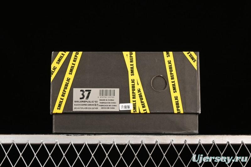 SMILEREPUBLIC SMILE Canvas Sneakers with Cut Wool Fringe and Unique Weaving - G.D4