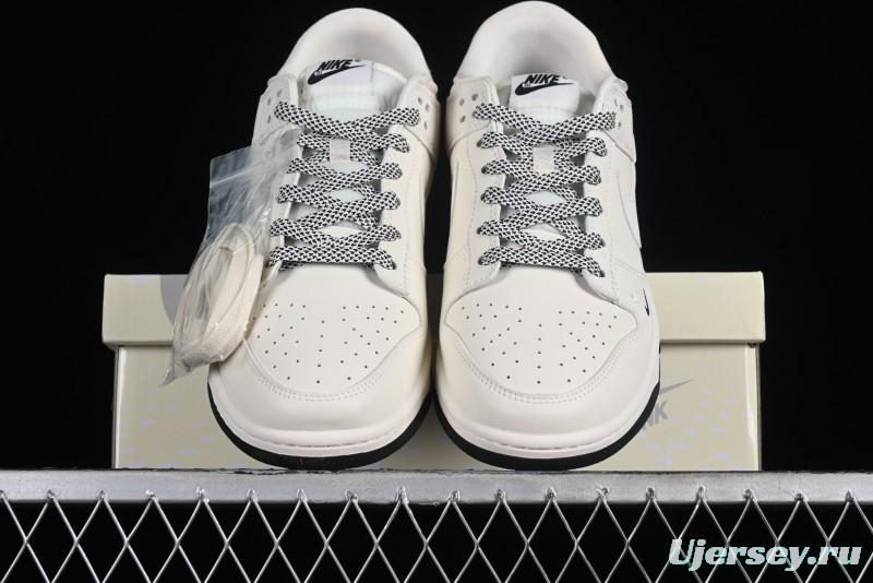 Nike SB Dunk Low LV Collaboration - Double Swoosh Beige Black Anniversary High-End Custom Low-Top Casual Sneakers - XX2025-307