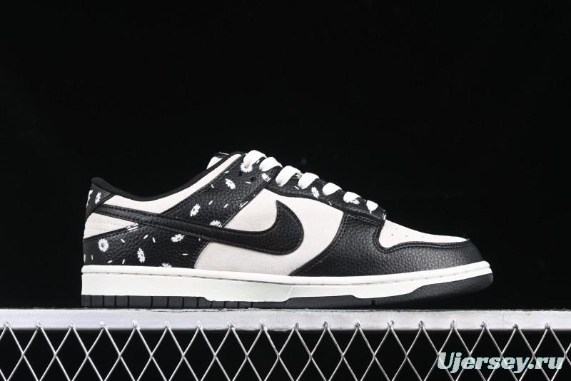 Nike SB Dunk Low Lightning Collaboration Daisy Black Check Anniversary Customized Low-Top Casual Sneakers - DJ2024-069