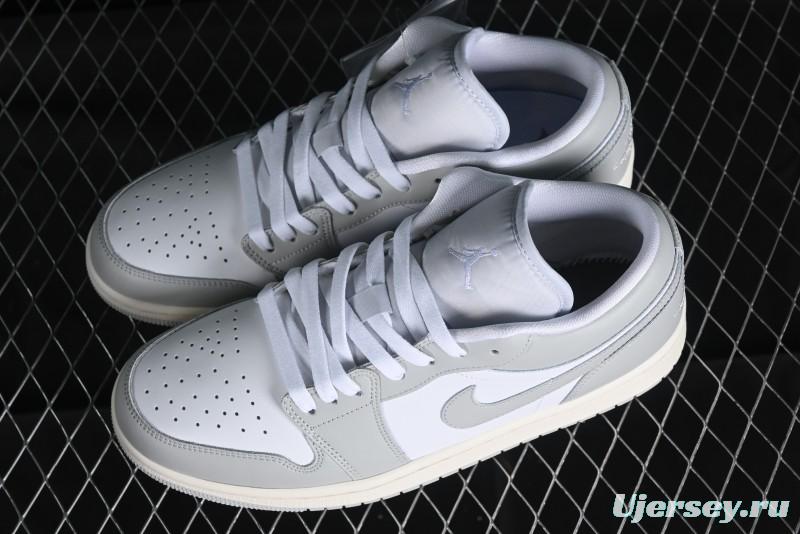 Nike Air Jordan 1 Low AJ1 White Grey Low-Top Lifestyle Basketball Shoes - DC0774-103