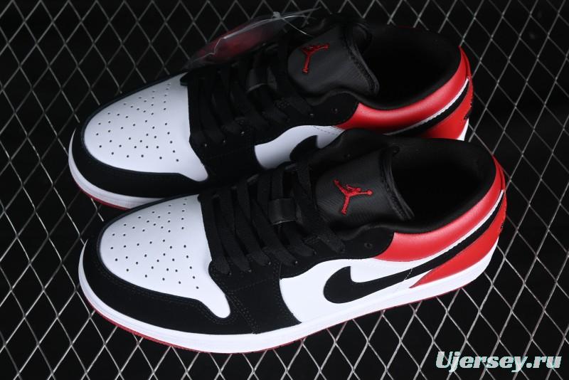 Nike Air Jordan 1 Low "White Black Gym Red" Retro Casual Sneakers - IB8971-106
