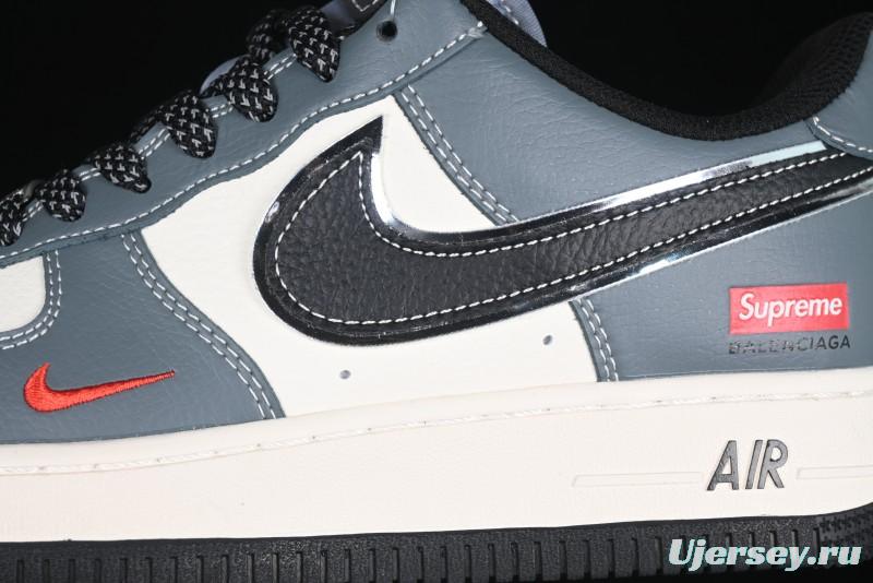 Nike Air Force 1 '07 Low Supreme Collaboration Sneakers in Blue Grey - XZ6188-385