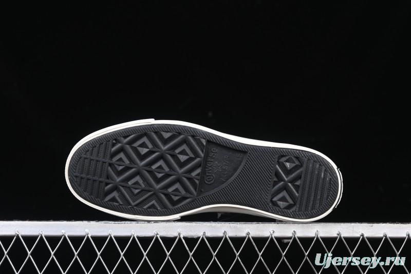 Converse x Brain Dead High Top Casual Sneakers with Mismatched Camouflage Design - A12219C