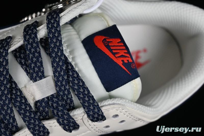 Nike Supreme x SB Dunk Low Balenciaga Collaboration - Off White Blue Canvas Anniversary High-End Custom Low-Top Casual Sneakers - XX2025-310