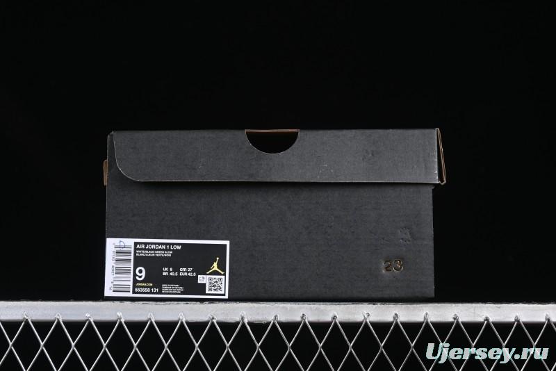 Nike Air Jordan 1 Low AJ1 Black White Panda Low Top Lifestyle Basketball Shoes - 553558-131