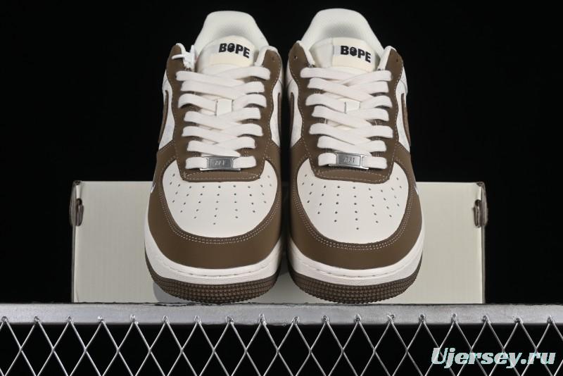 Nike Air Force 1 '07 Low BAPE Collaboration - Light Green Pigskin Low-Top Casual Sneakers - BA8806-225