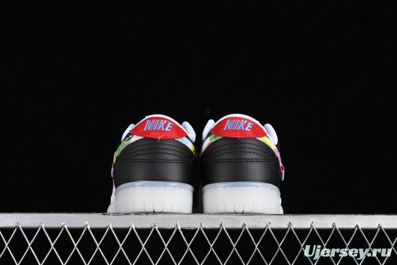 Nike SB Dunk Low Multi-Color Crystal Anniversary Customized Low-Top Casual Skate Shoes - JH8039-935